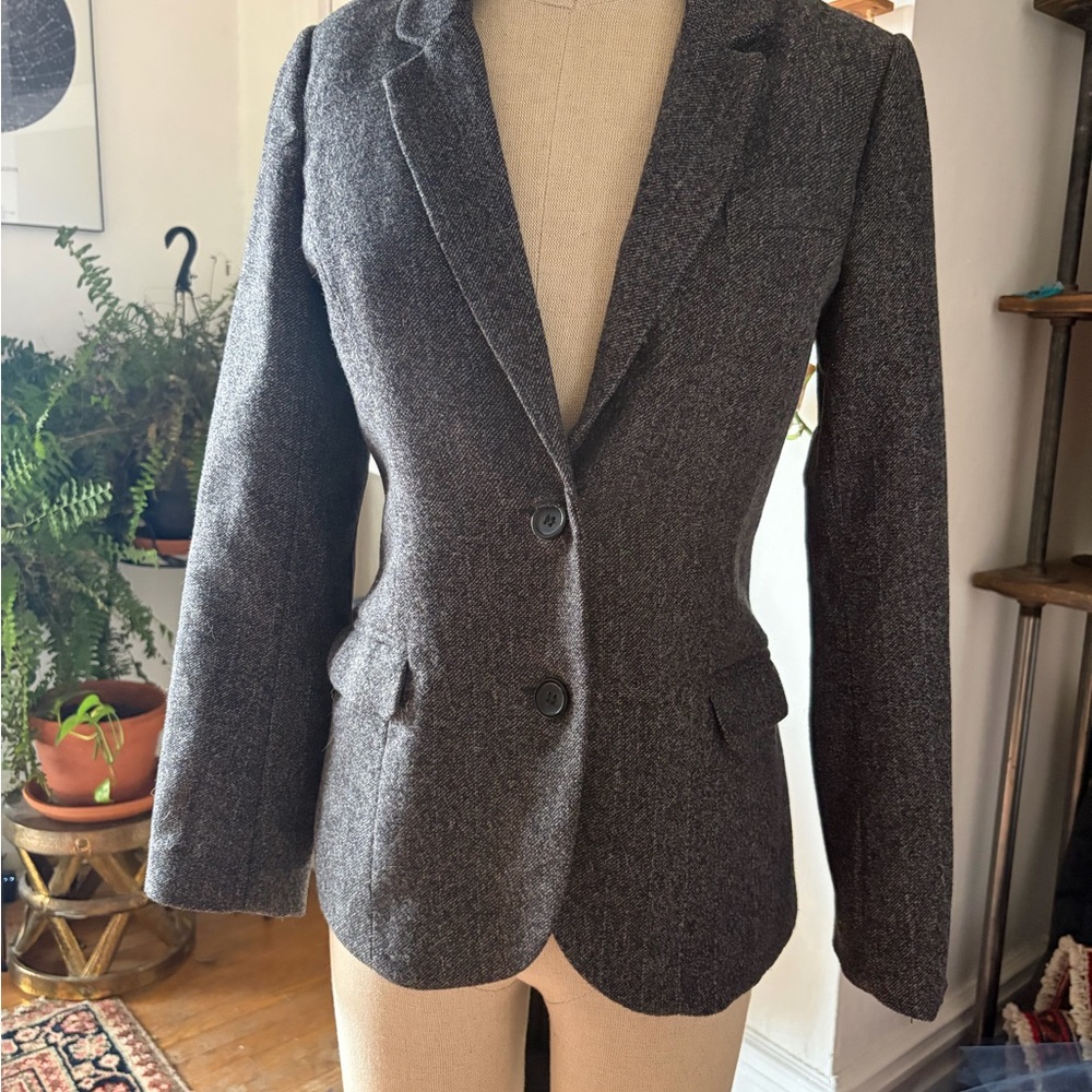 Women's Gray Tweed Fully Lined Blazer